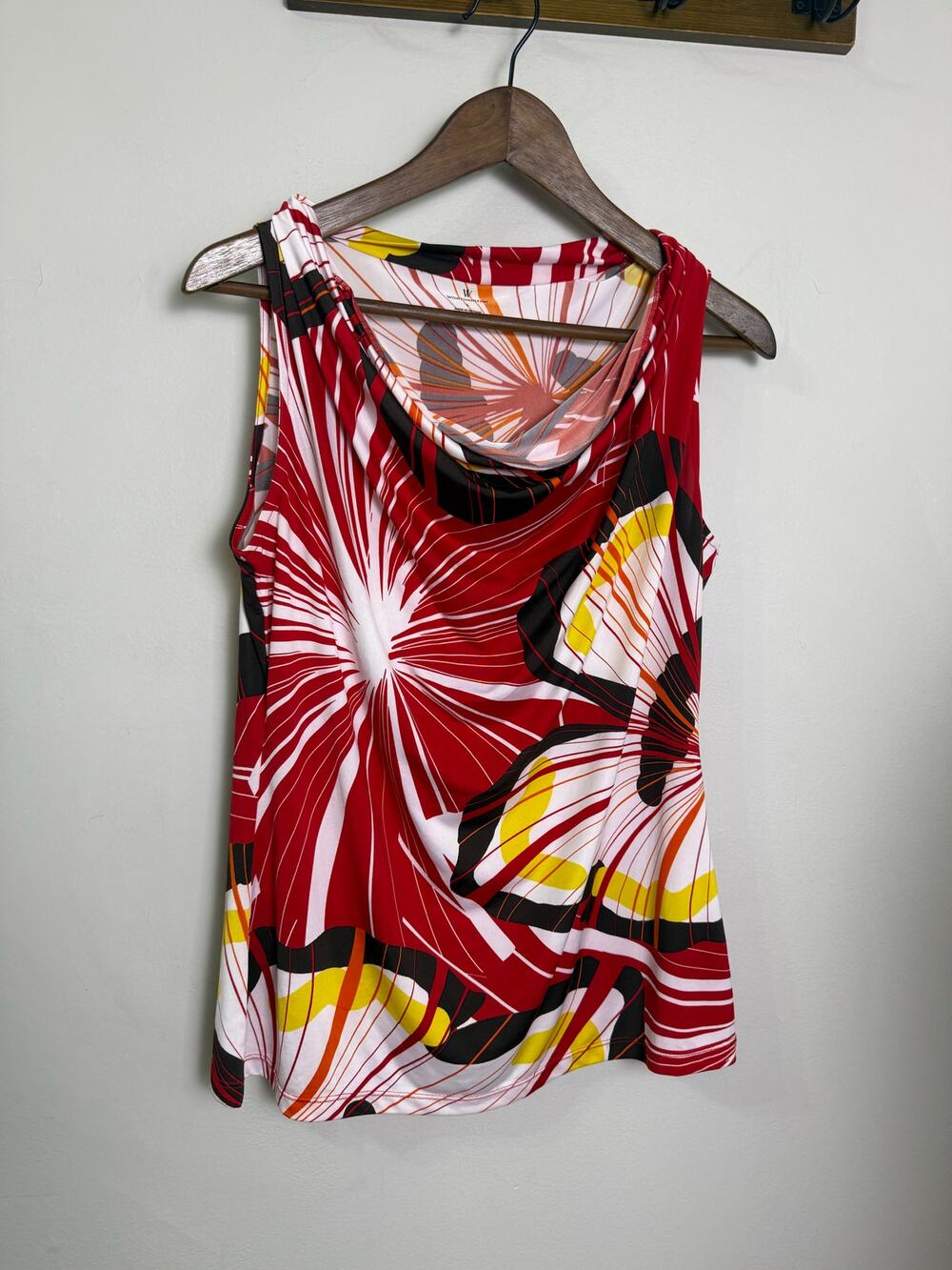 Worthington Floral Sleeveless Tank Top  Abstract Geometric Size L